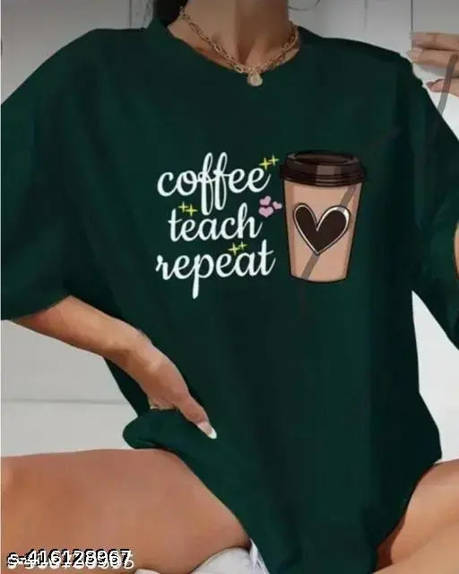 Large cotton t-shirt for women/girls, printed design, high-quality handcrafted from India