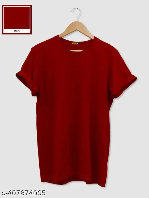 Multicolor sports t-shirt, polycotton, short sleeves, solid design. Fashionable athletic wear on hanger