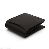 Black chain leather men's wallet, 10 card slots, genuine napa leather, RFID blocking, durable design