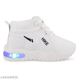 T61White Handly Collection LED Shoes: Breathable, lightweight, color-changing shoes for kids (2-5 years), made in India