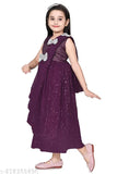 Georgette, sleeveless, embellished net dress for girls (12-18M, 18-24M, 1-2Y, 2-3Y, 3-4Y), Indian origin