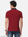 Multi-colored BULLMER Men's Colorblocked Polo T-Shirt, cotton blend, short sleeves, comfortable fit, perfect for men, made in India