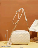 Quilted PU slingbag for women, free size, trendy and versatile