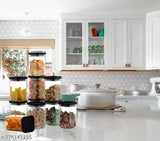 Unbreakable, airtight plastic kitchen storage containers set of 10 (1100ml), ideal for dry fruit and cereal dispensers