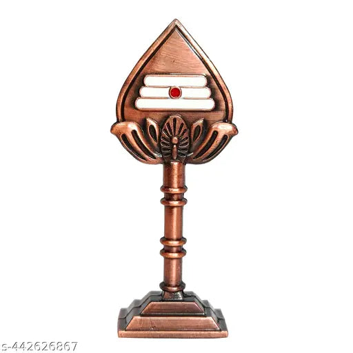 Gold-plated Lord Muruga Om Vel car dashboard idol, Indian religious art for puja & home decor