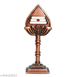 Gold-plated Lord Muruga Om Vel car dashboard idol, Indian religious art for puja & home decor