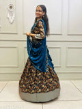 Soft silk unstitched South Design Indian Lehenga Choli and Art Silk dupatta, traditional Indian women's attire from India