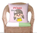 Aluminium Raksha Bandhan Gift Hamper, 12x12 inches cushion cover with filler pillow & 600ml sipper water bottle, premium quality for loved ones HR209