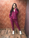 Super soft lycra velvet tracksuit - India, stylish and comfortable loungewear for travel