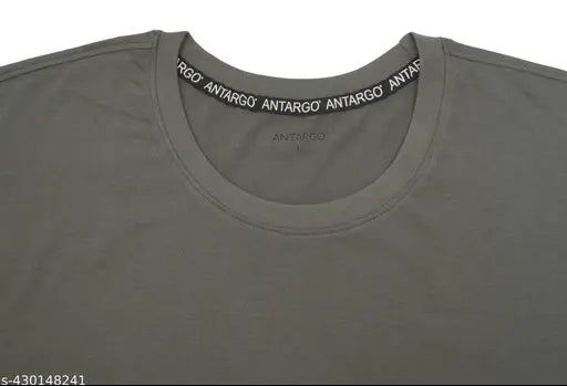 Olive and Navy Antargo cotton round neck half sleeve T-shirts, premium quality 100% cotton with 160 GSM, perfect for men's casual wear