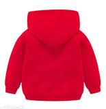 Red cotton sweatshirt hoodies & pants set for kids, perfect for winter, made in India