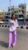 Cream cotton-lycra cargo pants with slanted inset pocket and flap, straight fit, stretchable, casual and formal wear