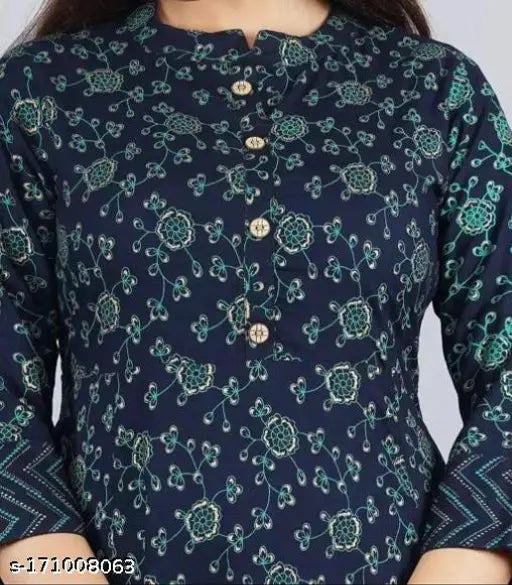 Rayon three-quarter sleeve printed dress NEVI Dreeses 01, India origin, women's size M-XXXL