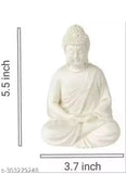 Poly Resin small Lord Buddha Meditation position statue, ideal for Living Room decor or gifting. Product dimensions: 9L x 7W x 14H cm (Country of origin: India)
