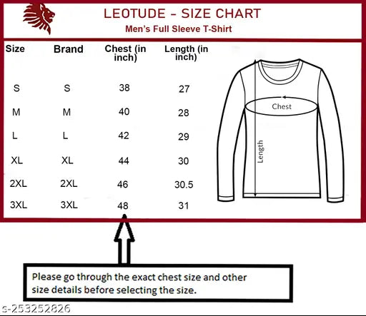 Navy blue striped cotton blend long-sleeve men's t-shirt by LEOTUDE, perfect casual wear