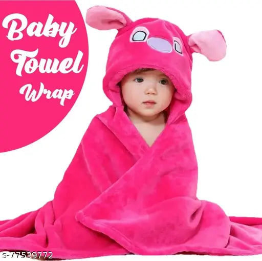 Newborn microfiber net hooded towel pack - ultra soft original flannel for baby's comfort and warmth, multi-purpose wrapper cum bath towel