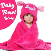 Newborn microfiber net hooded towel pack - ultra soft original flannel for baby's comfort and warmth, multi-purpose wrapper cum bath towel