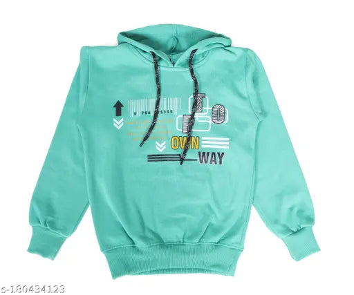 Polycotton printed hoodie for kids, self-design, winter casual wear, soft and breathable fabric, made in India, size 2-3 years