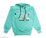 Polycotton printed hoodie for kids, self-design, winter casual wear, soft and breathable fabric, made in India, size 2-3 years