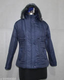 Women's solid polyester full-sleeve bomber jacket, perfect for chilly weather, India-made