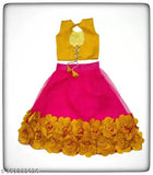 Embroidered net sleeveless lehenga choli, self-design Indian fashion accessory for toddlers (size 1-2 years, waist 25in, length 19in, dupatta 1.5in)