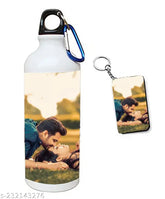 Personalized Aluminum Sipper Water Bottle with Photo & Name - Customizable sports, school, or college gift in India, 750ml capacity