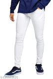 Slim fit white denim jeans for men by Fleet Fashion, hand wash only