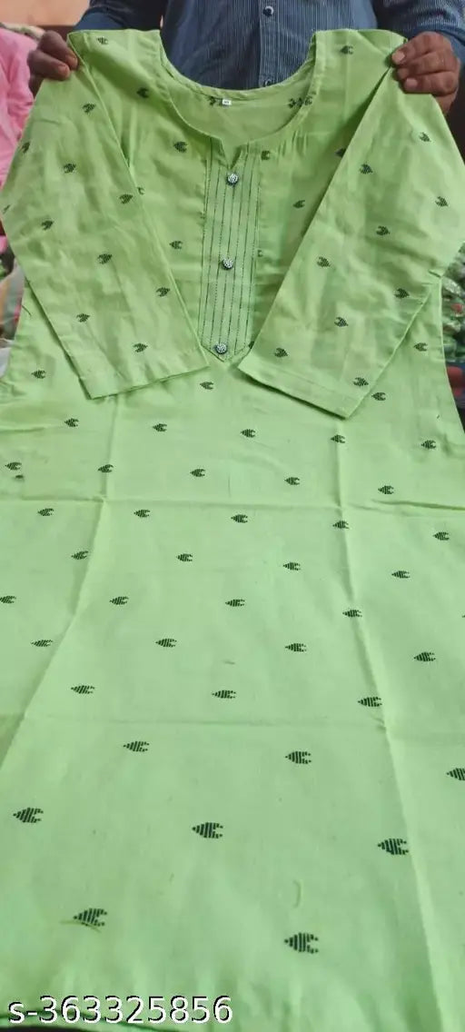 Striped cotton Tranding Kurtis in pink & green, combo pack (XXS-XXXXL), new stylish design for women, Indian origin