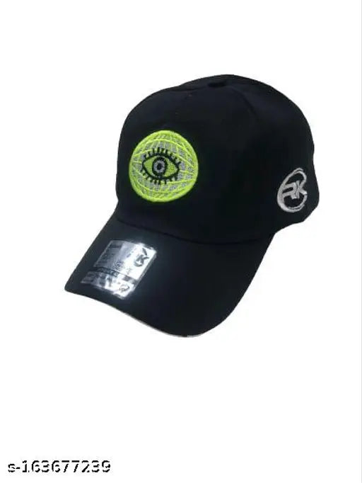 Embroidered lycra baseball cap, street fashion caps with 3D embroidery - unisex trendy accessory from India