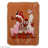 Premium mink cotton giraffe print baby blanket, soft, lightweight, ideal for mild winter