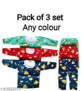 Winterwear set for kids (pack of 3) - wool, long-sleeve printed net, soft and cozy winter wear for both boys & girls (size range: 0-12 months)