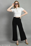 White Lycra short sleeve mandarin collar t-shirt for women, solid design, perfect for casual wear with jeans or skirts