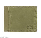 Genuine leather green coin pocket wallet for men, features RFID blocking, 7 card slots, 2 hidden pockets, and 2 big cash compartments