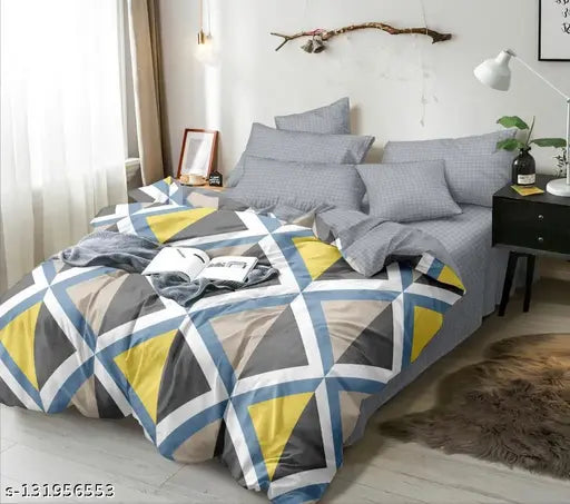 King-sized reversible microfiber cotton printed comforter, extra soft and lightweight, made in India