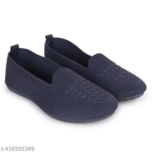 Blue and red Phonolite women's slip-on running shoes for winter, casual wear or gym training - breathable, lightweight, comfortable design