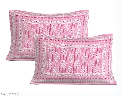 White cotton floral flat sheets set by Pari Creations for double king bed, includes 2 pillow covers