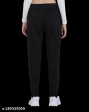 Black cotton blend knee-length trendy women's pyjamas with elastic waistband and drawstring closure, featuring stylish side pockets for daily wear or workouts