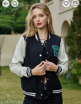 Indian-made, long-sleeved solid fleece women's jacket - trendy, functional, stylish for all seasons