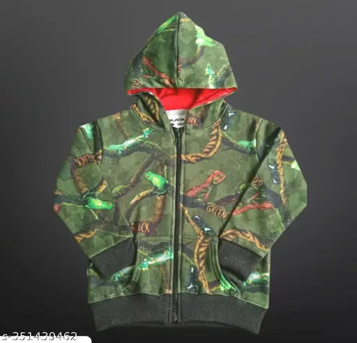 Cotton blend long sleeve sweatshirt for kids, printed net design in various sizes (6-12M, 12-18M, etc.), winter wear from India