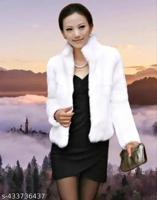 Trendy wool women's sweatshirt in solid design, long sleeves and multiple sizes available (S-XL), on model with waist cinched