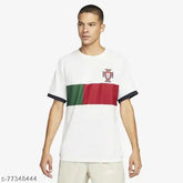 Portugal 2021-2022 football tshirt, short-sleeved polyester with printed design, men's sports apparel on display