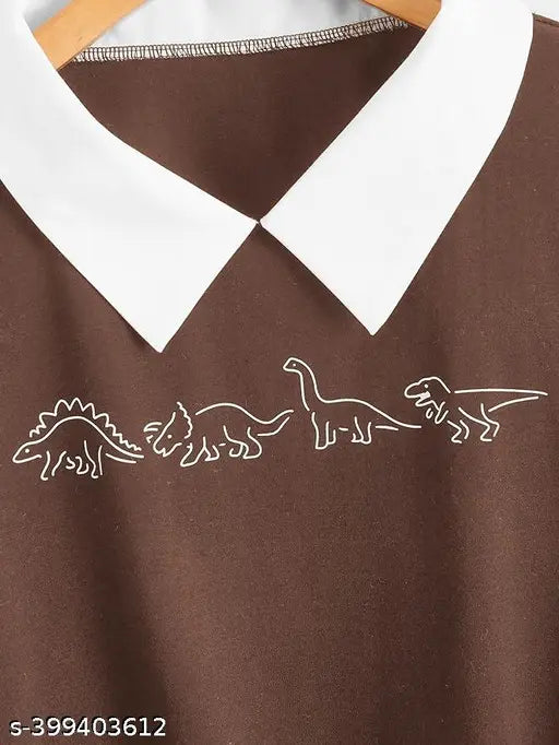 Cotton blend long-sleeved printed net women's top, size S (36in bust, 27in length) from India