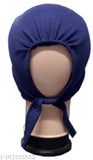 Blue embellished 3-layer cotton skull cap for Muslim women under hijab, perfect for parties, Indian origin