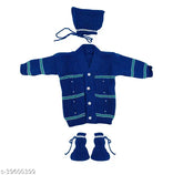 Wool striped sweater for boys, 0-6 months, Indian-made