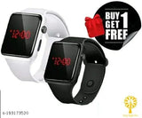 Stylish digital watches (pack of 2), free size, Buy 1 Get 1 Free for men, women & kids, Indian-made digital watch on display