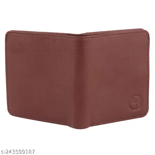 Artificial Genuine leather KEYHIDE wallet for men, solid PU material, 4 compartments, durable design, compact size, Indian origin