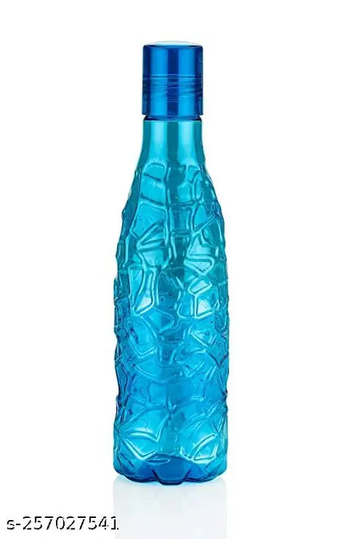 Multi-color zig-zag pattern, BPA-free plastic, unbreakable 1L water bottles (6 pcs). Ideal for kids' sipper bottles with leak-proof, airtight, and easy-to-carry design
