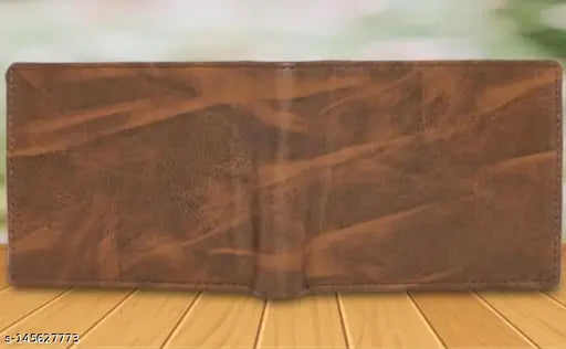 Faux leather men's multi-functional wallet, including belt, chain, cap, purse bracelet, socks keychain, and sunglasses bracelet. Solid brown design with checked pattern. Free size (12cm x 10cm). Indian-made accessory for men