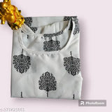 Indian printed crepe kurti for women, three-quarter sleeve, XS to XXL