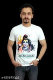 Maha Shivratri Mahadev printed round neck polyester t-shirt, Indian handcrafted design